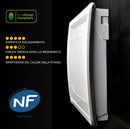 DELTACALOR Radiateur électrique connecté au chaleur douce Wi-Fi Delicato