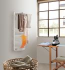 Sèche-serviettes électrique Deltacalor Stendino avec soufflerie 1000W et étendoir rétractable