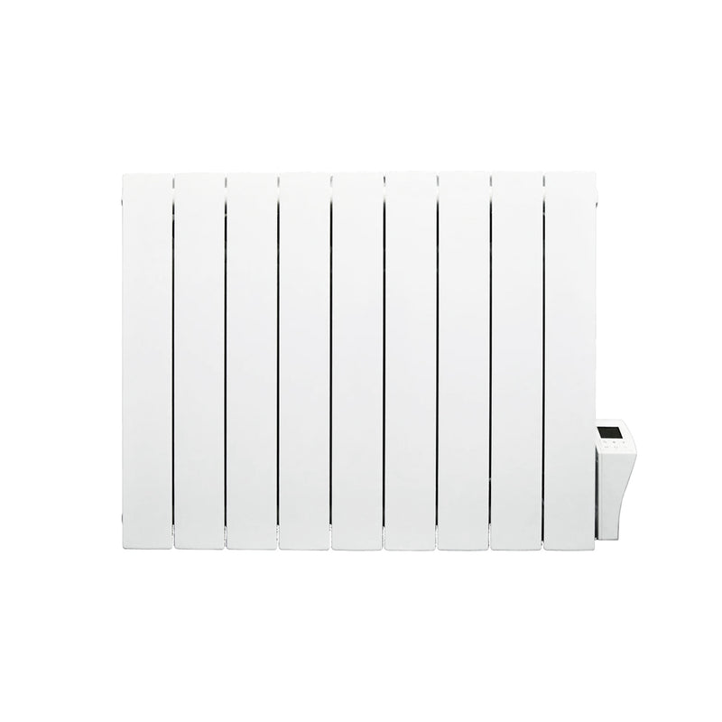 Radiateur électrique en aluminium à inertie fluide Milan 1800W, équipé d'un thermostat digital programmable