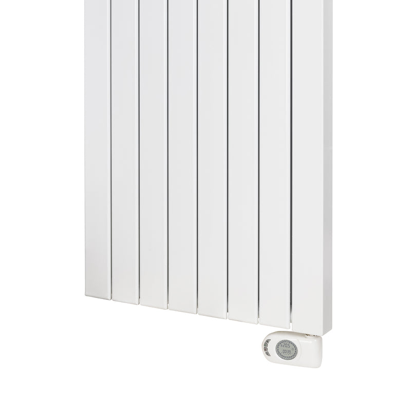 Radiateur électrique à inertie fluide Ramada 2000W avec Contrôle Digital - Blanc vertical