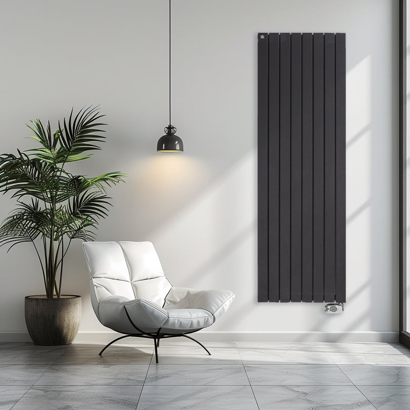 Radiateur électrique à inertie fluide Ramada 2000W avec Contrôle Digital - Anthracite vertical