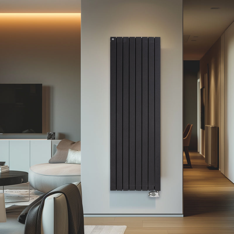 Radiateur électrique à inertie fluide Ramada 2000W avec Contrôle Digital - Anthracite vertical