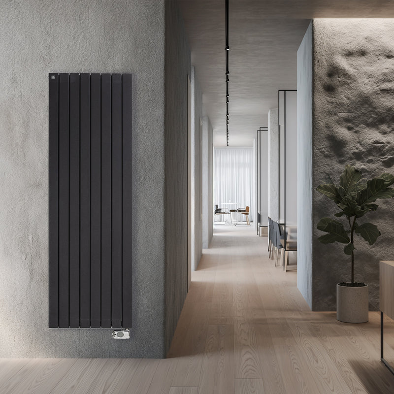 Radiateur électrique à inertie fluide Ramada 2000W avec Contrôle Digital - Anthracite vertical