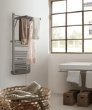 Sèche-serviettes électrique à inertie fluide Deltacalor Stendino 750W + soufflerie 1000W - Blanc