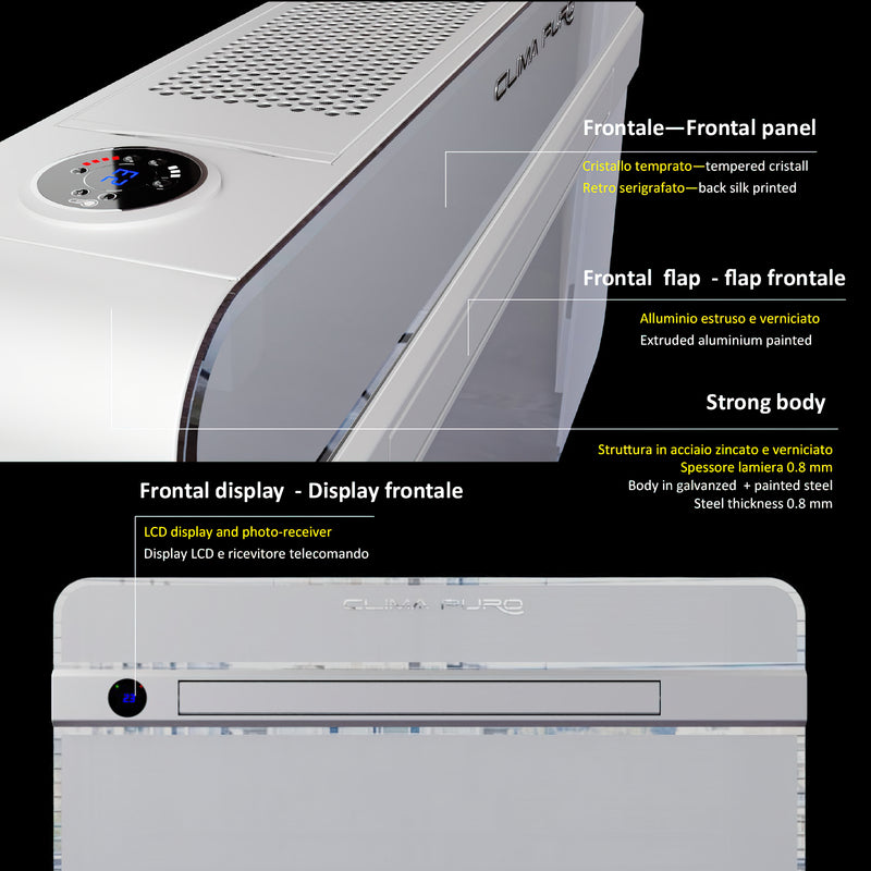 Climatiseur sans Unité Extérieure Silent Inverter, Pompe de Chaleur Ultra Fin, avec Technologie Full DC Inverter, max 3.8 kW, R32