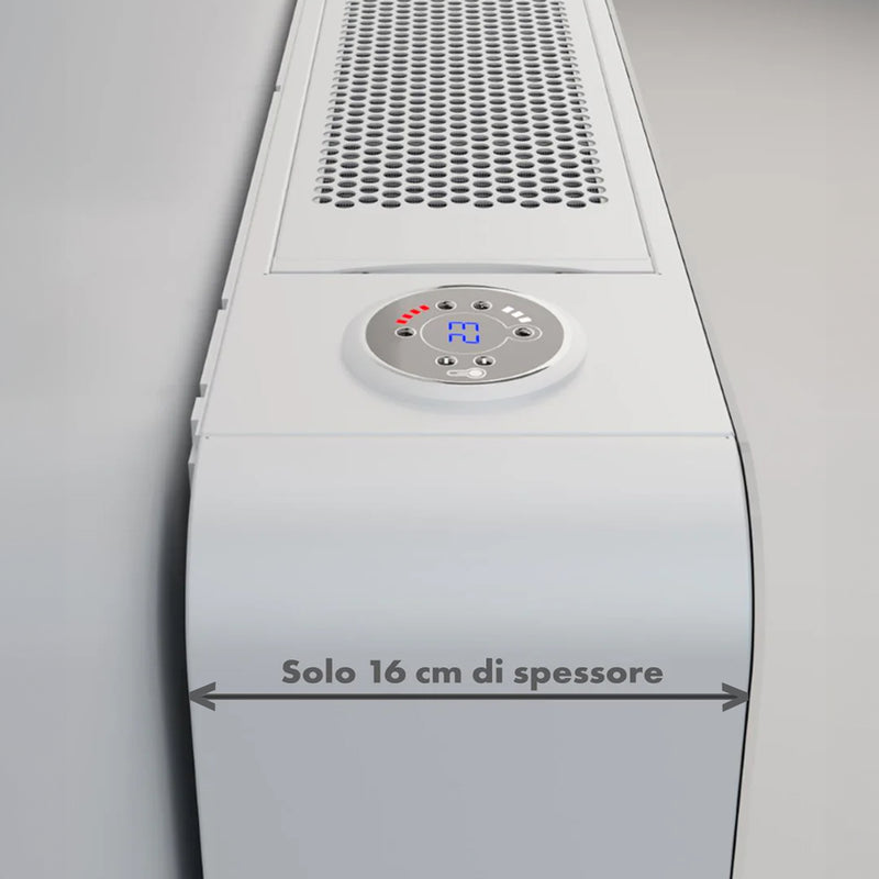 Climatiseur sans Unité Extérieure Silent Hybrid, Pompe de Chaleur, Ultra Fin, Remplace le Radiateur, 3.6 kW, R32