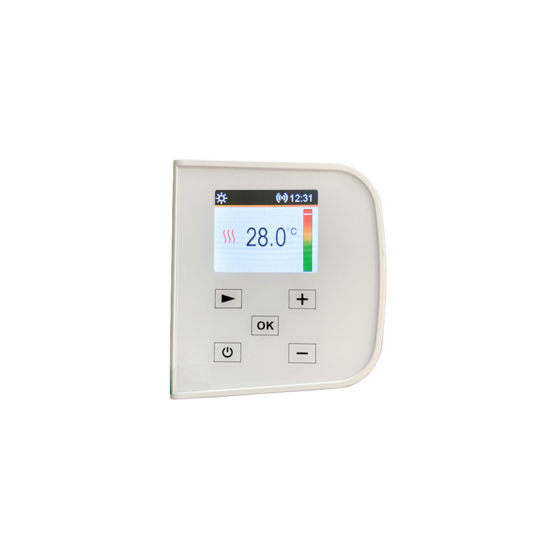 DELTACALOR Thermostat WIFI avec boîtier haute pour radiateur à inertie fluide et sèche