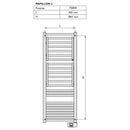 Sèche-serviettes électrique de salle de bains Papillon 2 750 W - Noir