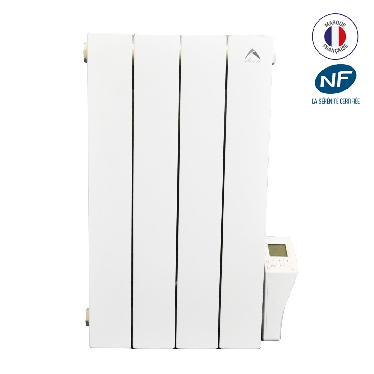 Radiateur électrique en aluminium à inertie sèche KOMPACT EVOLUTION 1000W - Blanc