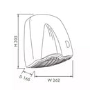 Sèche-mains électrique avec cellule photoélectrique 1 850 W U-nik Bf - ABS Blanc